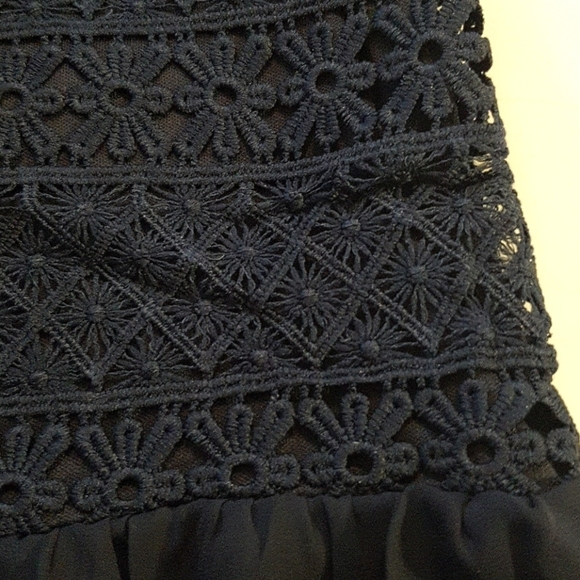 Monteau girl Blue overlay girls dressy top size 10/12 - Picture 2 of 6